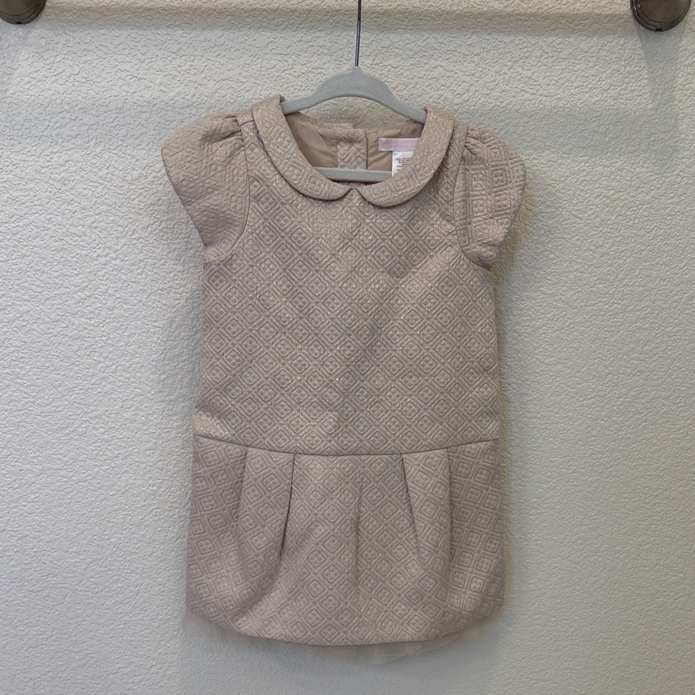 Elegant Cream and Gold 2T Dress